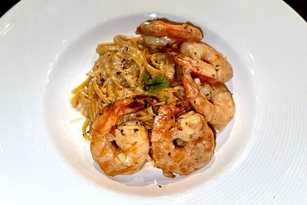 image of Linguini and Scampi dish