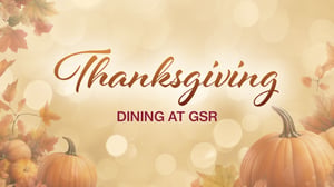 web banner for Thanksgiving Dining at GSR