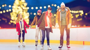 Family Skating at The Ice Rink