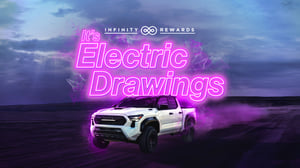 banner ad for It's Electric Drawings promotion